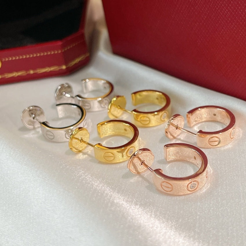 [Everoly JW] LIEBE OHRRINGE 5,7 MM 2 DIAMANTEN