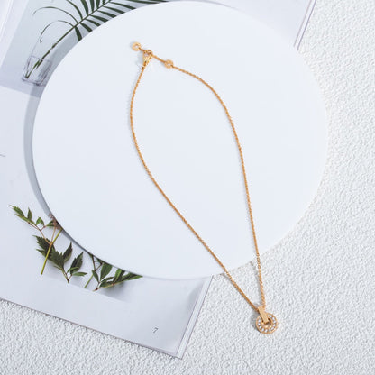 [OLIVIA]GARI NECKLACE PINK GOLD DIAMOND