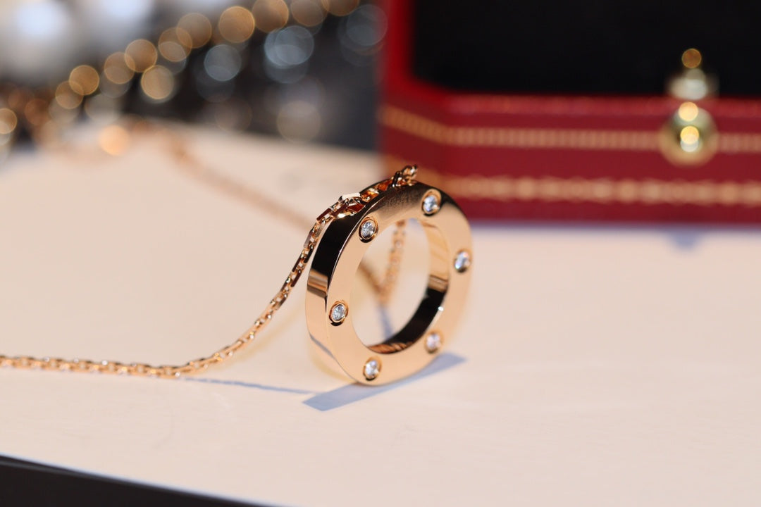 [Everoly JW] LIEBESKETTE 16MM 6 DIAMANTEN ROTGOLD