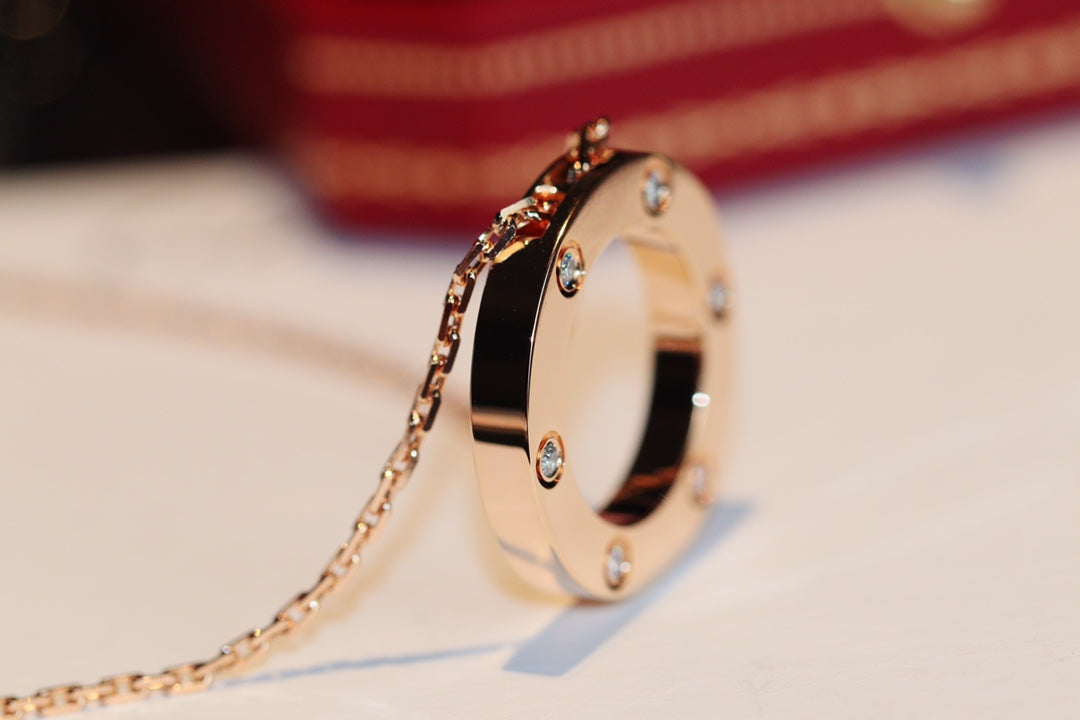 [Everoly JW] LIEBESKETTE 16MM 6 DIAMANTEN ROTGOLD