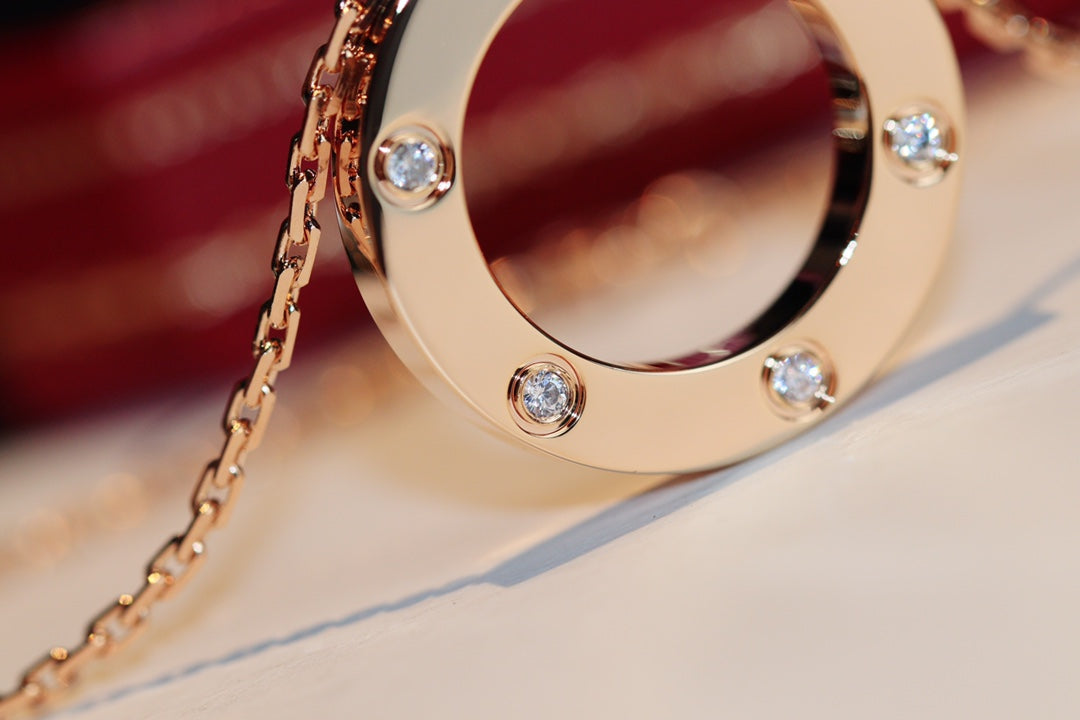 [Everoly JW] LIEBESKETTE 16MM 6 DIAMANTEN ROTGOLD