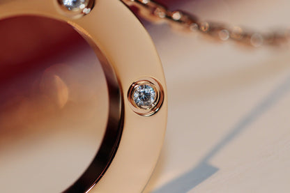 [Everoly JW] LIEBESKETTE 16MM 6 DIAMANTEN ROTGOLD