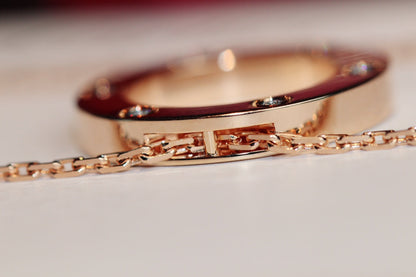[Everoly JW] LIEBESKETTE 16MM 6 DIAMANTEN ROTGOLD
