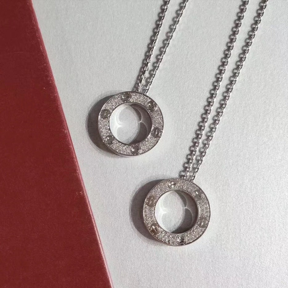 [Olivia JW]LOVE NECKLACE ADJUSTABLE SILVER