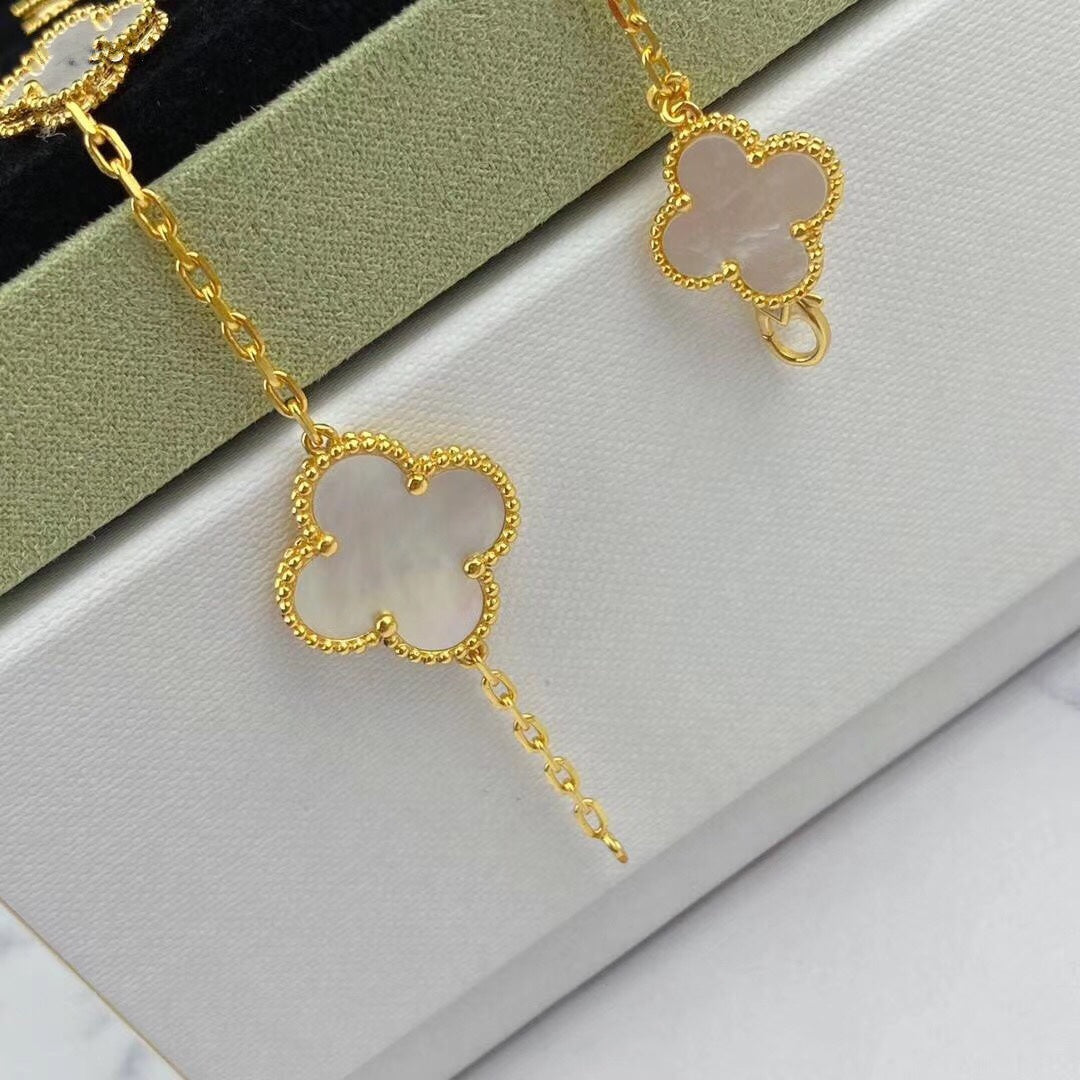 [Olivia JW]MAGIC CLOVER MOP GOLD BRACELET 5 MOTIFS