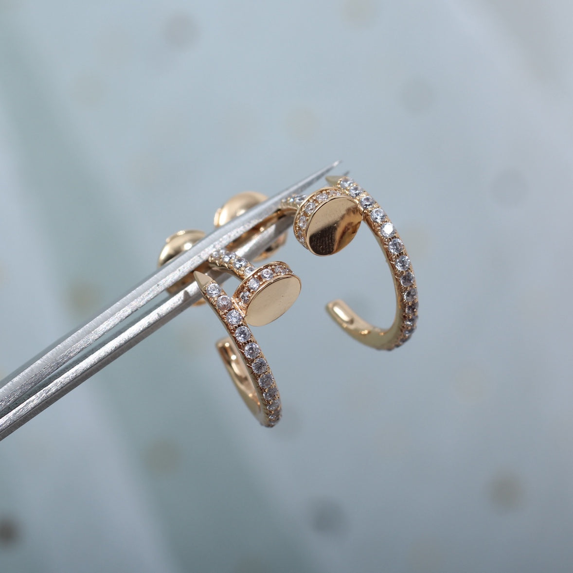 [Everoly JW]JUSTE OHRRINGE 12,75MM ROTGOLD DIAMANT