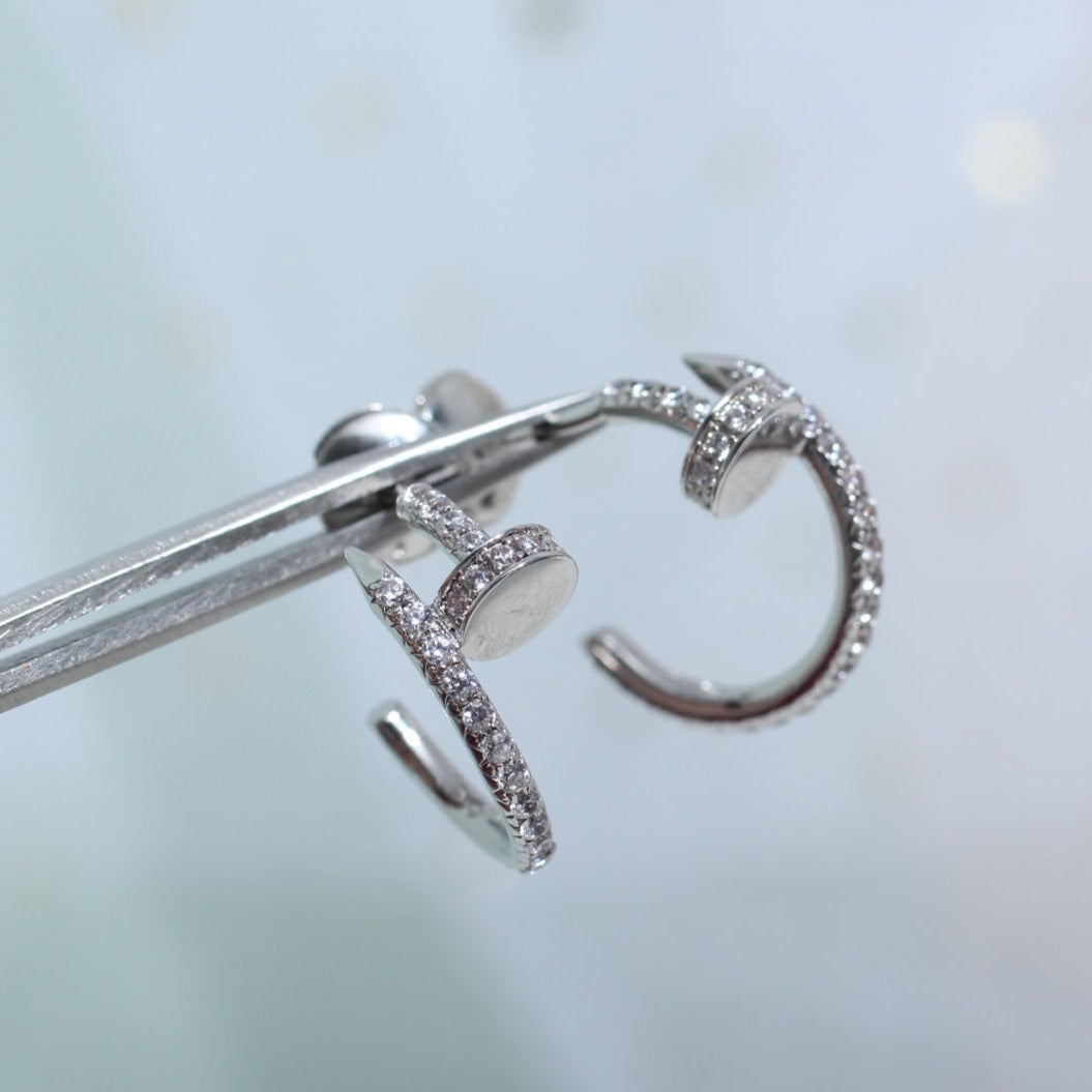 [Everoly JW]JUSTE イヤリング 12.75mm シルバー ダイヤモンド