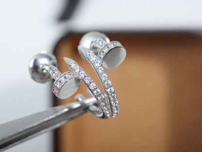 [Everoly JW]JUSTE イヤリング 12.75mm シルバー ダイヤモンド