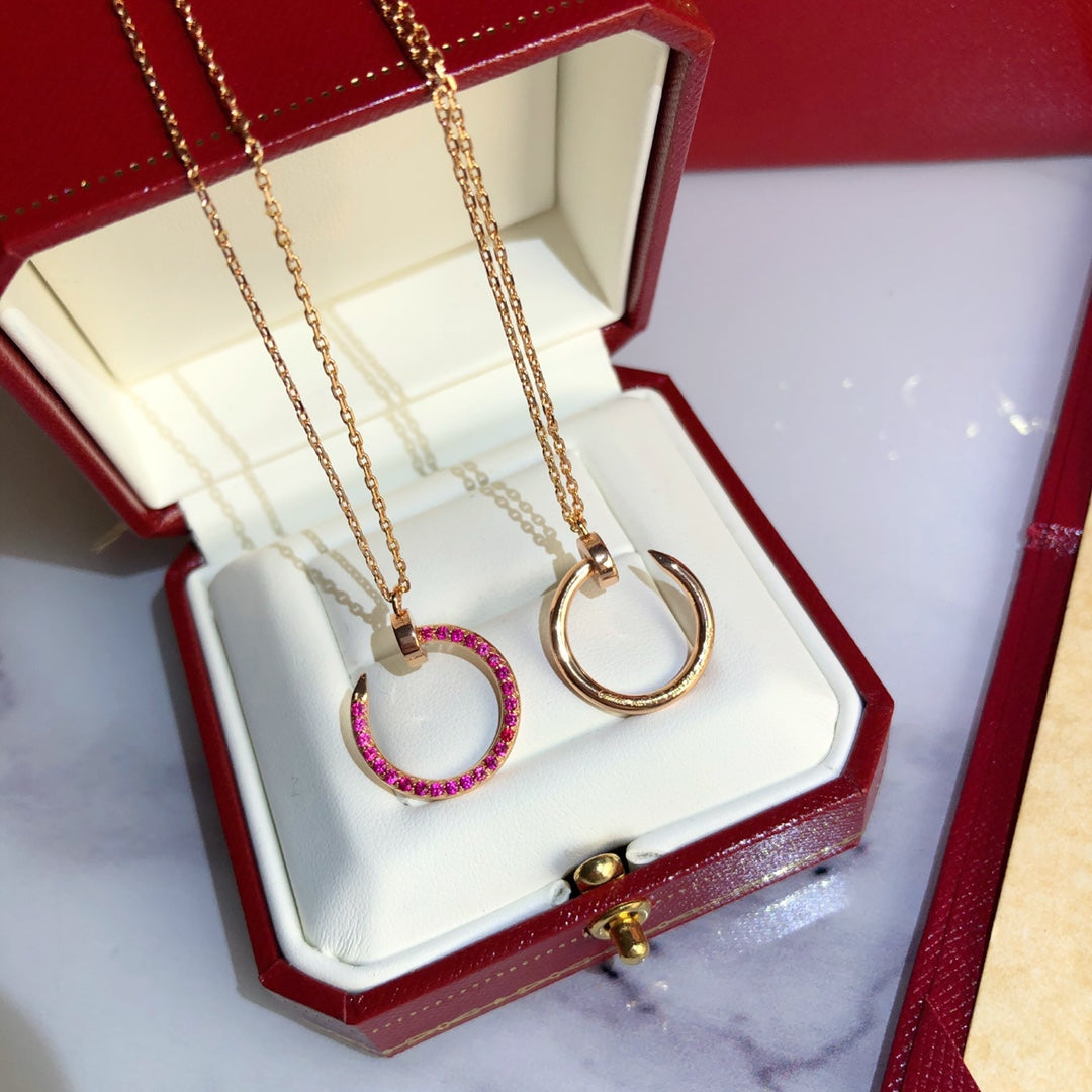 [Everoly JW]JUSTE ネックレス ゴールド レッドダイヤモンド
