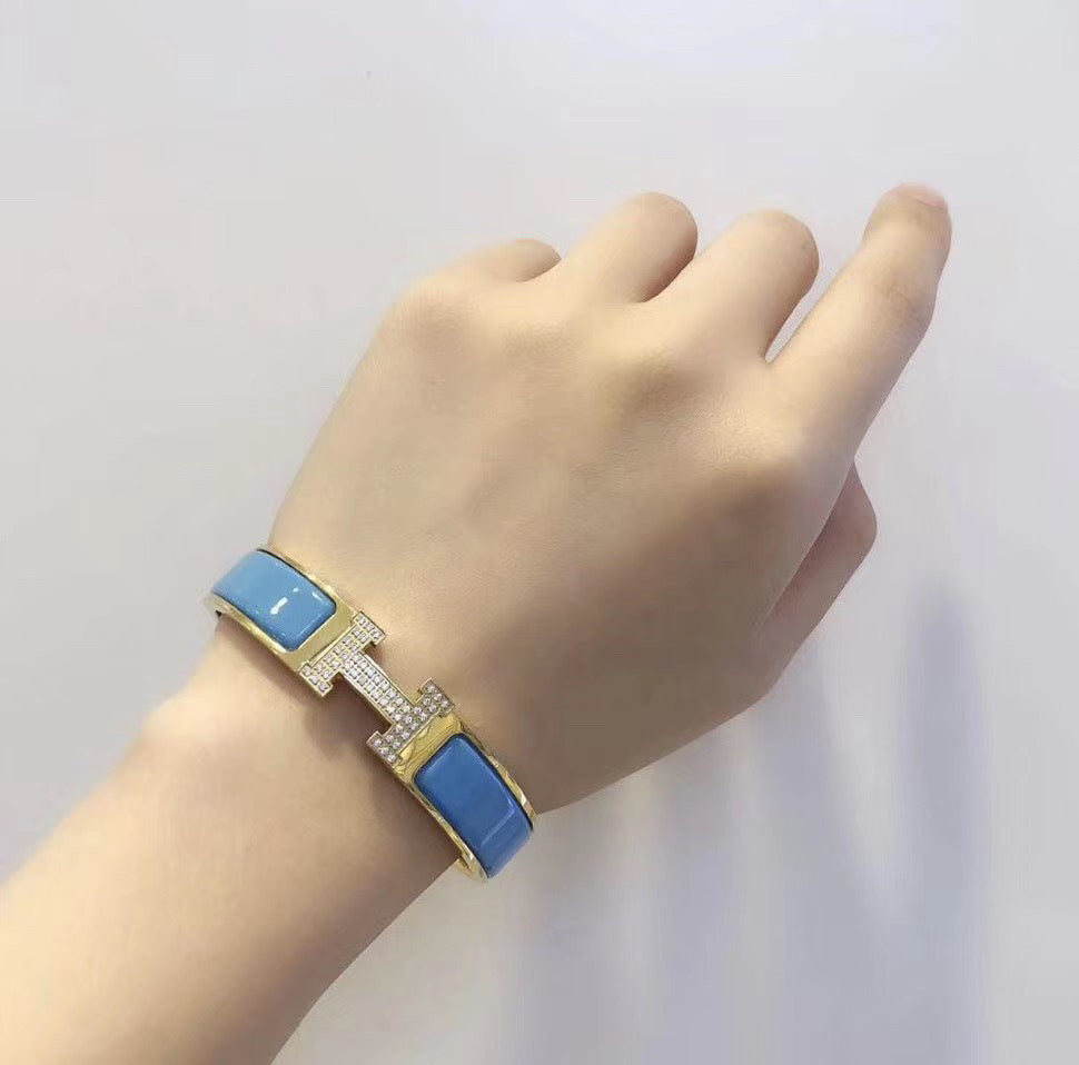 [エバロリー JW]H クラウド ブルー ブレスレット ゴールド ダイヤモンド