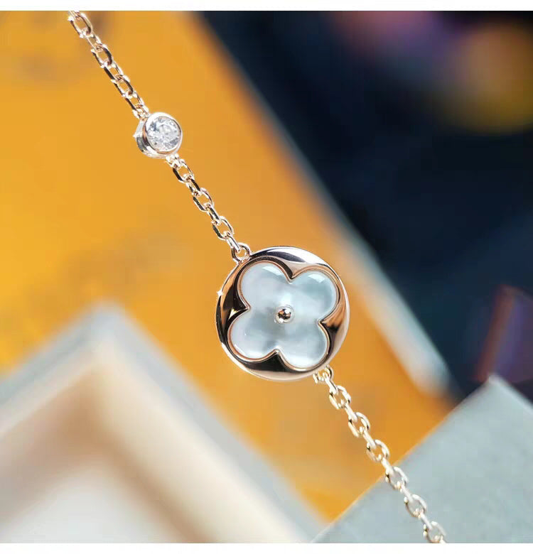 [Olivia JW]SUN MOP GOLD 1 DIAMOND NECKLACE