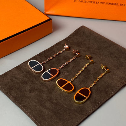 [Everoly JW]CHAINE VERSO SCHWARZE KERAMIK-OHRRINGE