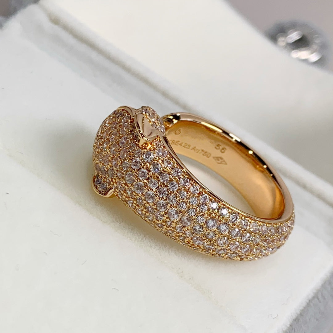 [Everoly JW] PANTHERE ROSÉGOLD-DIAMANTRING