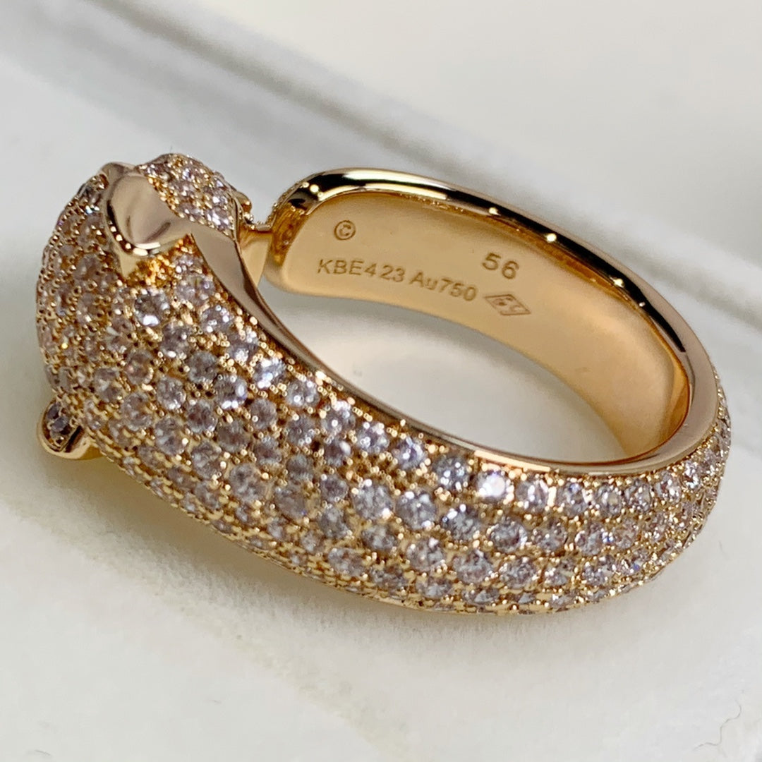 [Everoly JW] PANTHERE ROSÉGOLD-DIAMANTRING