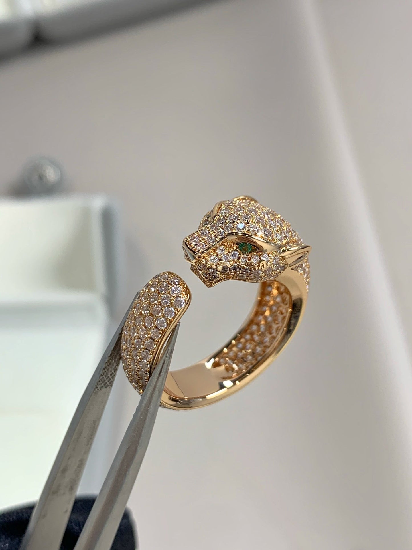 [Everoly JW] PANTHERE ROSÉGOLD-DIAMANTRING