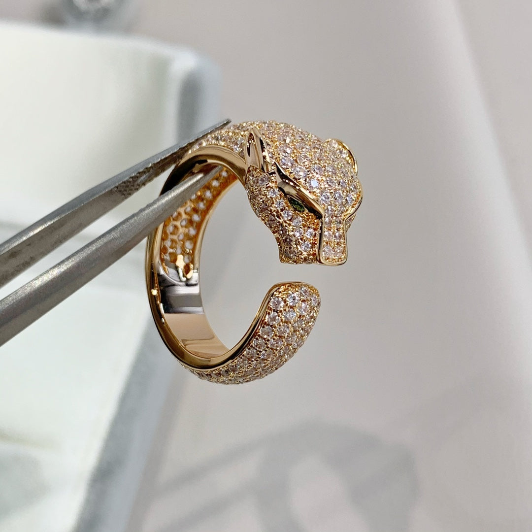 [Everoly JW] PANTHERE ROSÉGOLD-DIAMANTRING