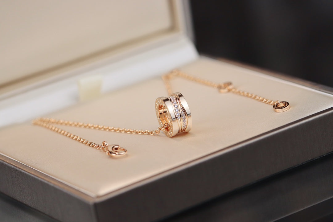 [OLIVIA]ZERO 1 PINK GOLD DIAMOND NECKLACE