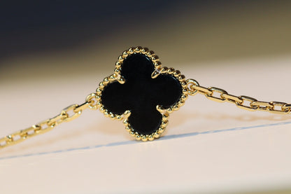 [Olivia JW]CLOVER 20 MOTIFS ONYX ROSE GOLD
