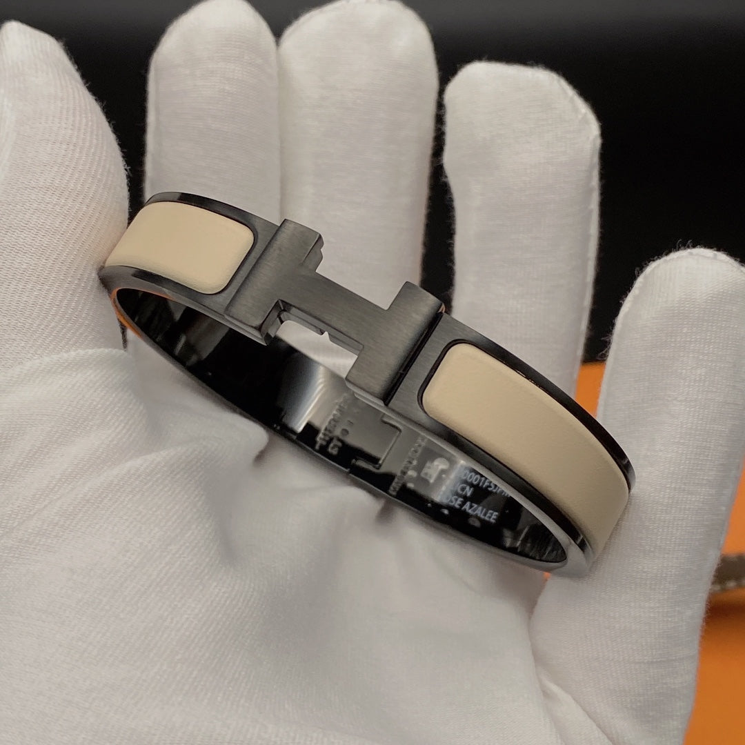 [エバリー JW]H ブレスレット 12mm ブラックベージュ セラミック