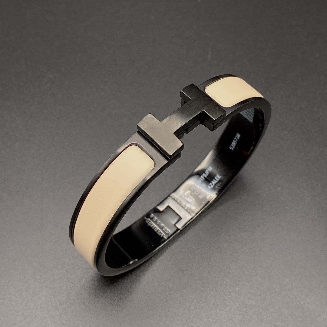 [エバリー JW]H ブレスレット 12mm ブラックベージュ セラミック
