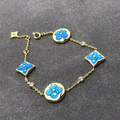 [Olivia JW]STAR AND SUN TURQUOISE 4 MOTIFS 3 DIAMONDS