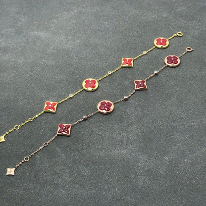 [Olivia JW]STAR AND SUN CARNELIAN 4 MOTIFS 3 DIAMONDS