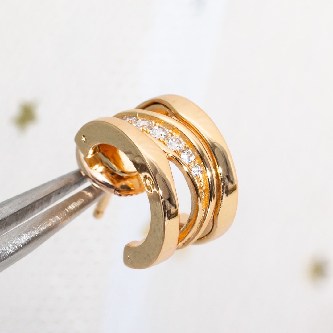 [OLIVIA]ZERO 1 PINK GOLD DIAMONDS EARRINGS