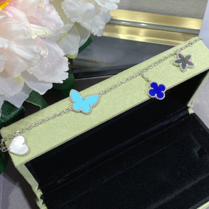 [Olivia JW]LUCKY SPRING SILVER BRACELET 4 MOTIF