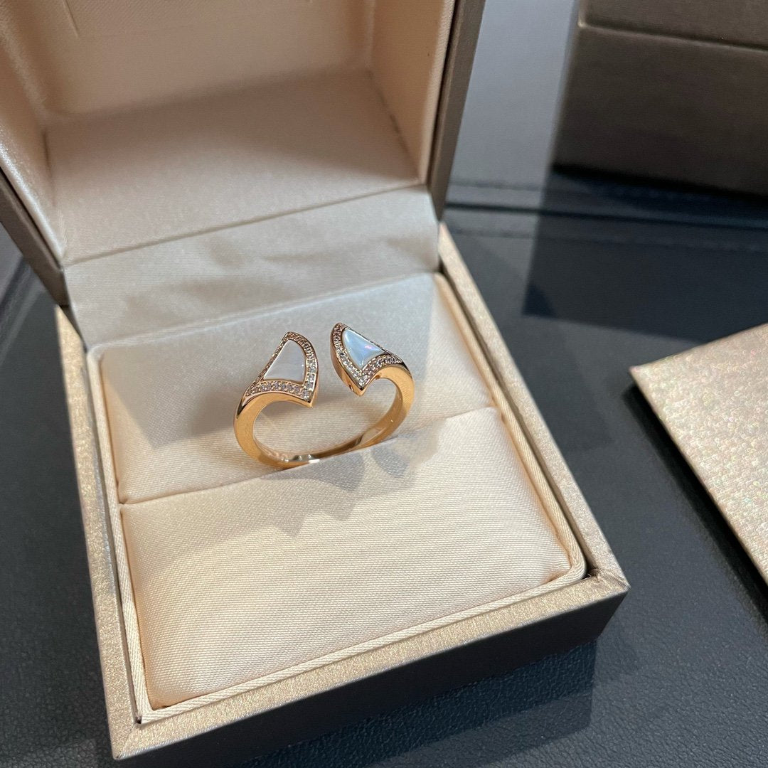 [OLIVIA]DREAM MOP DIAMOND OPEN RING