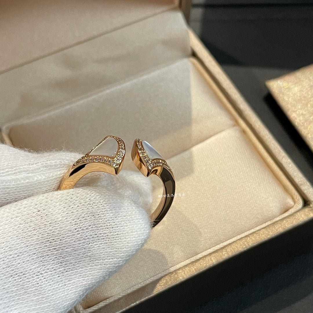 [OLIVIA]DREAM MOP DIAMOND OPEN RING