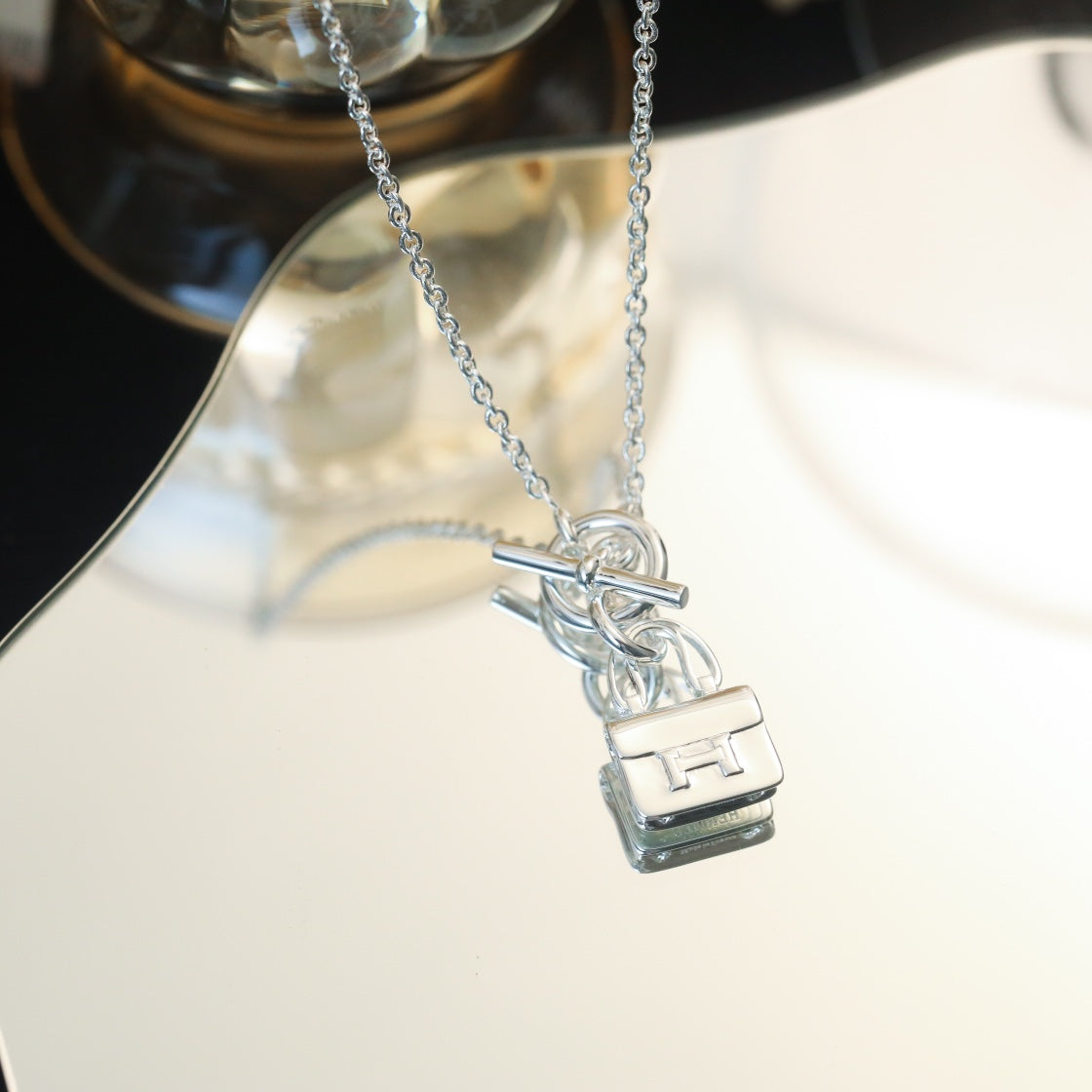 [Everoly JW]POP H PEDANT SILVER NECKLACE