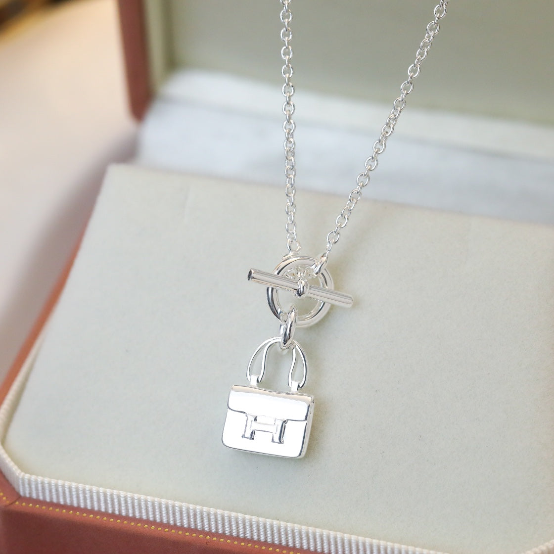 [Olivia JW]POP H PEDANT SILVER NECKLACE