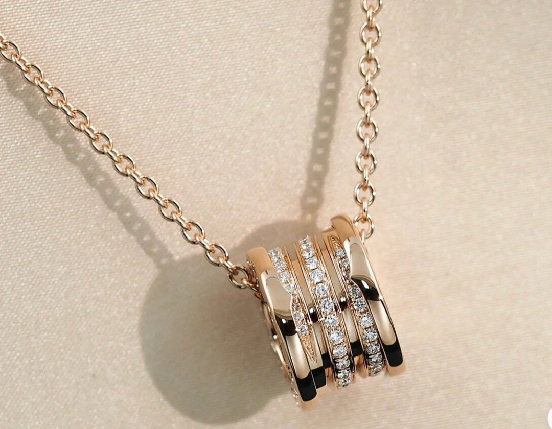[OLIVIA]ZERO 1 PINK GOLD DIAMOND NECKLACE
