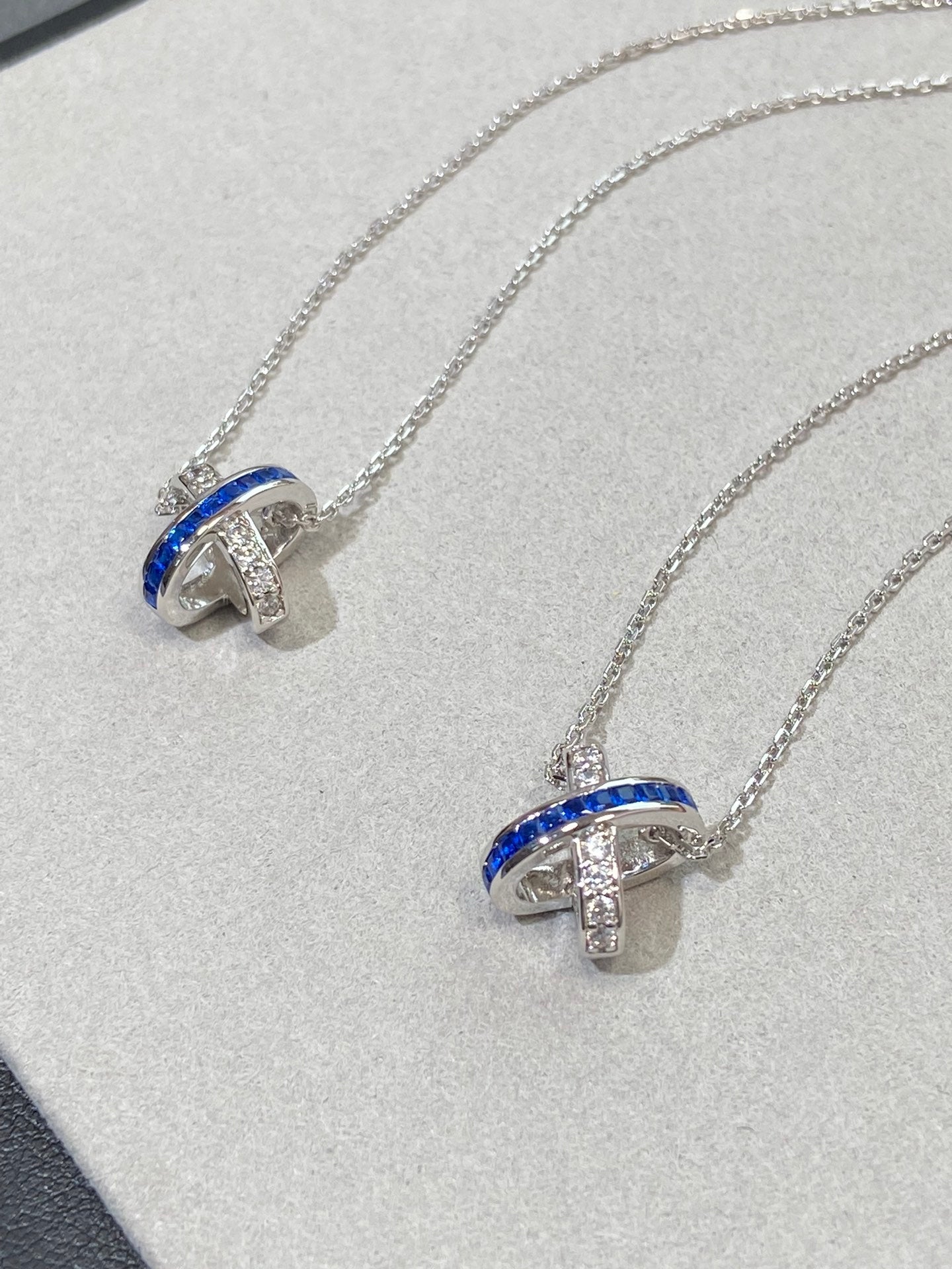 [Olivia JW]LIENS DIAMOND SILVER NECKLACE