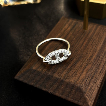 [Everoly JW]RONDE SMALL SILVER DIAMOND RING
