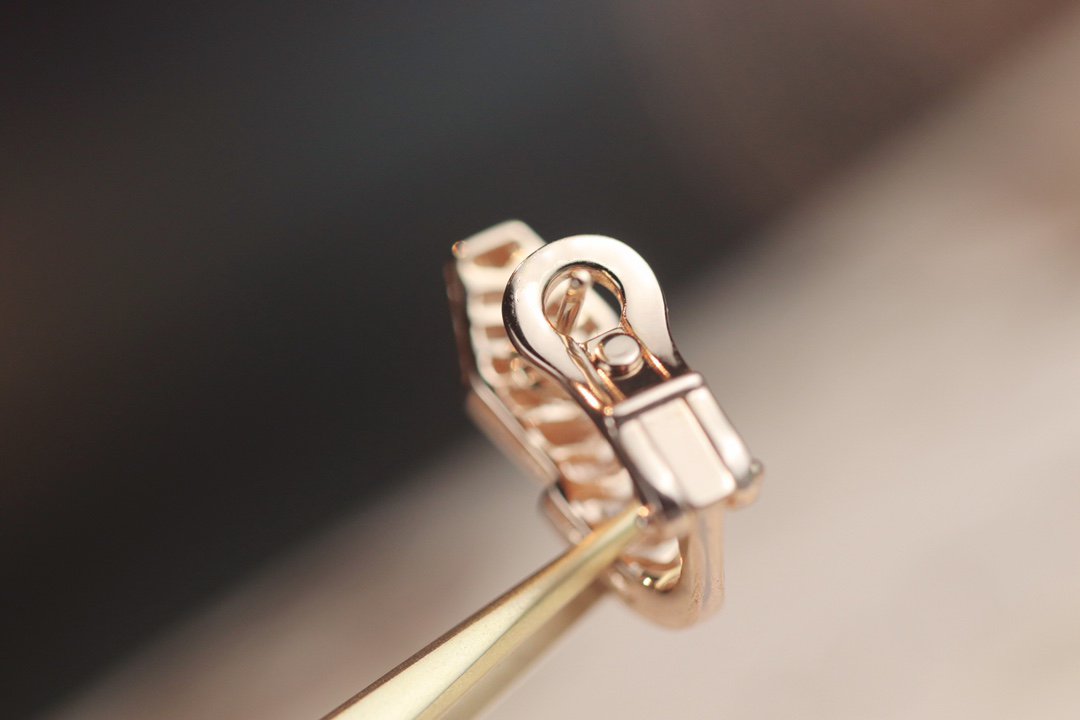 [OLIVIA]SERPENT PINK GOLD DIAMOND EARRINGS