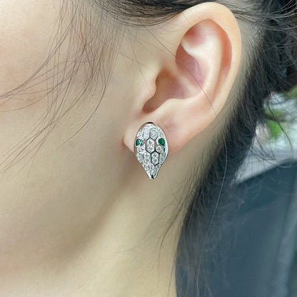 [OLIVIA]SERPENT DIAMOND STUD EARRINGS