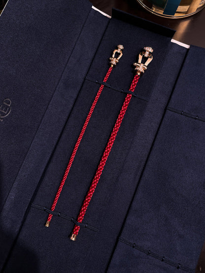 [Olivia JW]FORCE 10 HALF DIAMOND PINK GOLD RED CORDERI LARGE AND MEDIUM MODEL