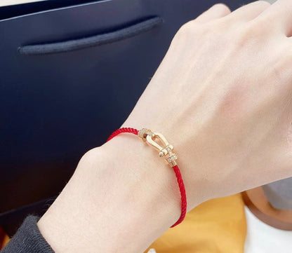 [Olivia JW]FORCE 10 HALF DIAMOND PINK GOLD RED CORDERI LARGE AND MEDIUM MODEL