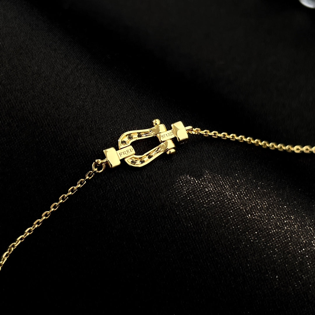 [Olivia JW]FORCE 10 FULL DIAMOND BUCKLE CHAIN LINK MINI MODEL