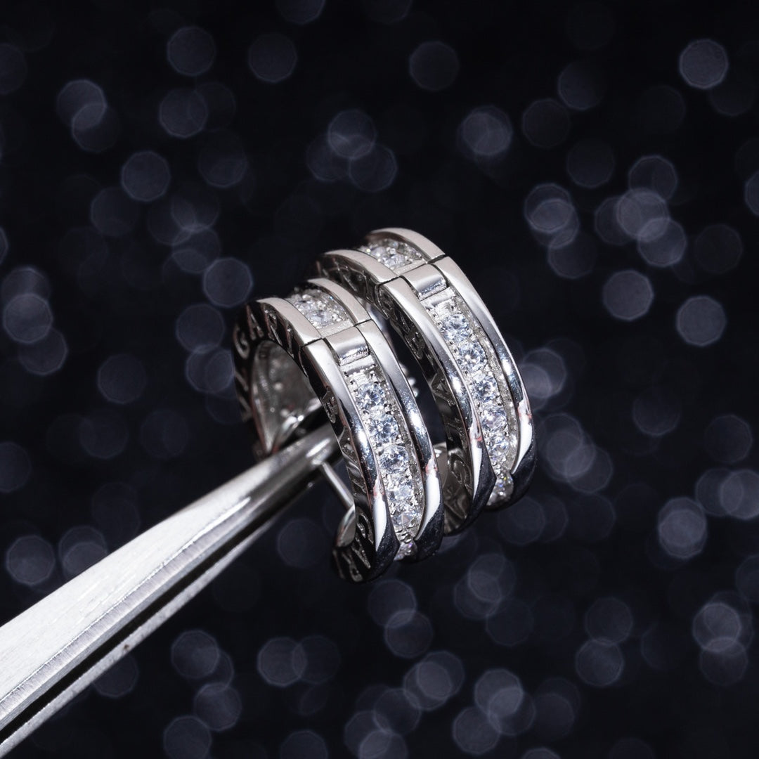 [OLIVIA]ZERO 1 MINI SILVER DIAMOND EARRINGS