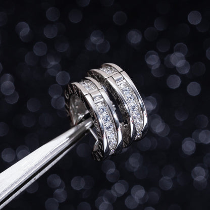 [OLIVIA]ZERO 1 MINI SILVER DIAMOND EARRINGS