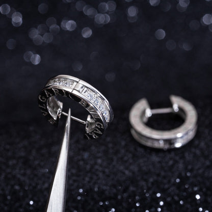 [OLIVIA]ZERO 1 MINI SILVER DIAMOND EARRINGS