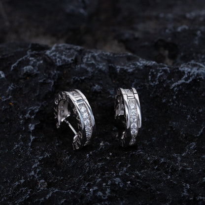 [OLIVIA]ZERO 1 MINI SILVER DIAMOND EARRINGS