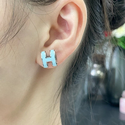 [Everoly JW]POP H スカイブルー スタッドピアス