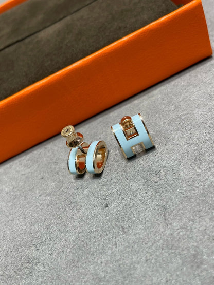 [Everoly JW]POP H スカイブルー スタッドピアス