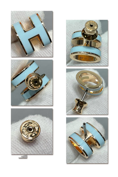 [Everoly JW]POP H スカイブルー スタッドピアス