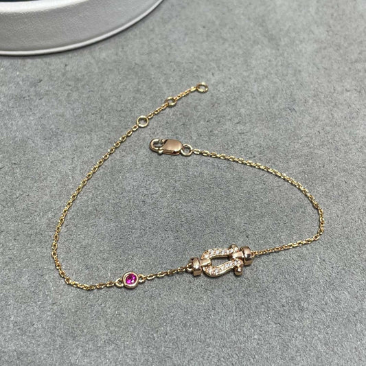 [Everoly JW]FORCE 10 DIAMANTKETTENGLIEDER ROSA GOLDARMBAND