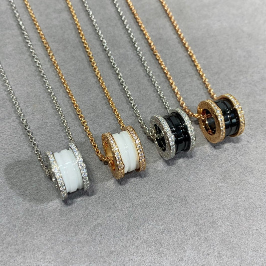 [OLIVIA]ZERO 1 DIAMOND CERAMIC NECKLACE