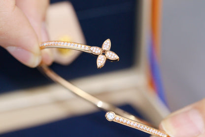 [Everoly JW]IDYLLE ROSA GOLD OFFENES ARMBAND MIT DIAMANTEN